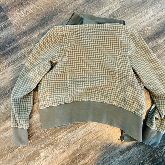 Rare!Adidas Women's Brown Houndstooth Bomber Jacket - Picture 4 of 4